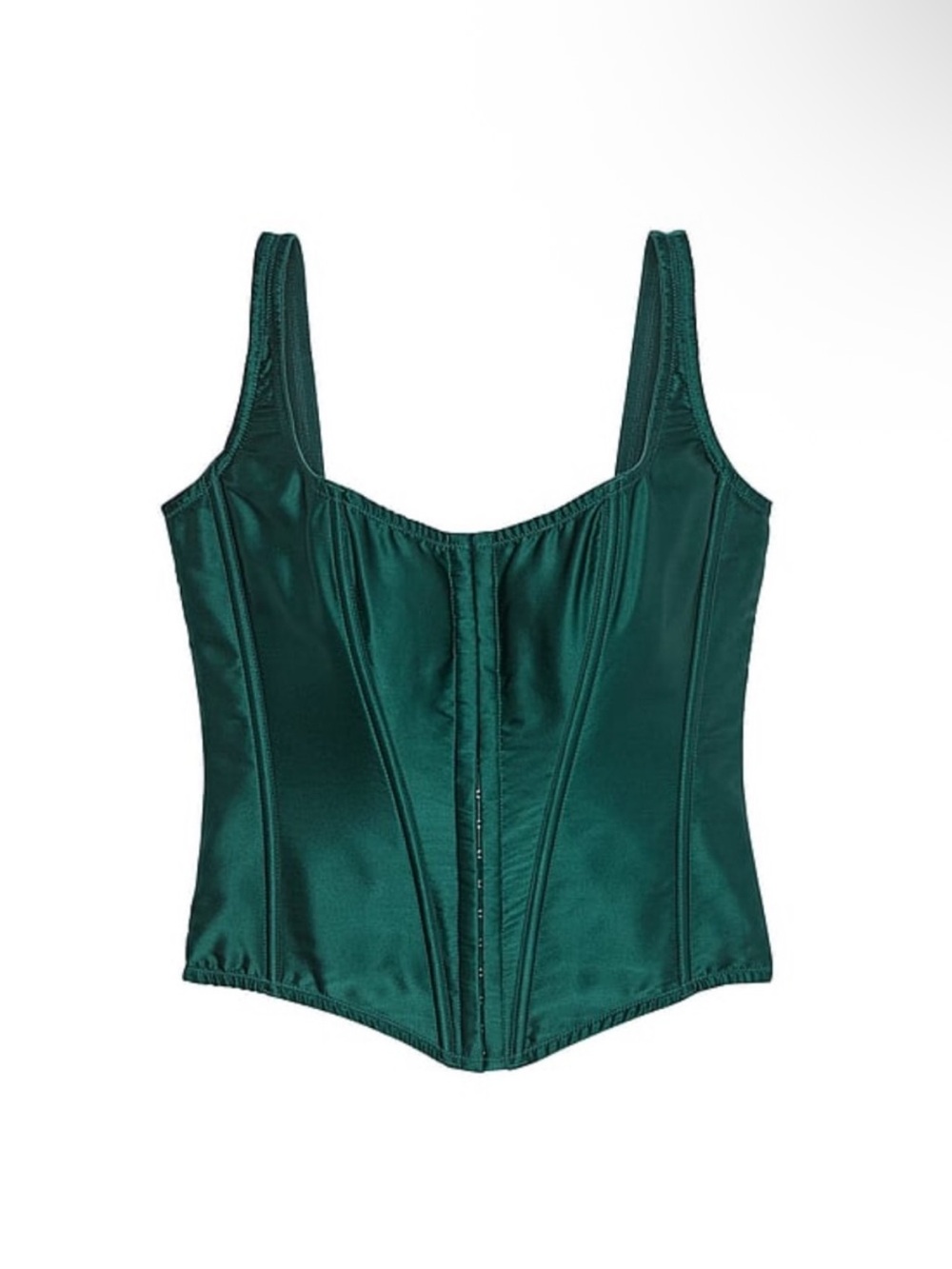 New! Victoria's Secret Very Sexy Green Classic Silk Corset Bra top 34258
